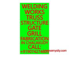 WELDING WORKS, TRUSS, STRUCTURE, GATE, GRILL FABRICATION IN CHALAKUDY, SOLAR PANEL ROOFTOP MOUNTING