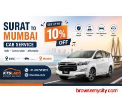 Affordable MrCabby Surat to Mumbai Cab Hire Service