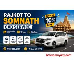 Book Rajkot to Somnath Cab Service with MrCabby