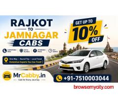 Book MrCabby Rajkot to Jamnagar Cab Service at Affordable Rates
