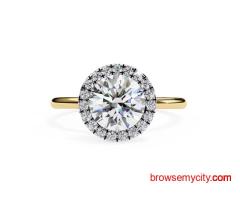 Lab Diamond Halo Rings for Women — Best Price