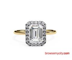 Lab Diamond Halo Rings for Women — Best Price