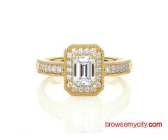 Lab Diamond Halo Rings for Women — Best Price