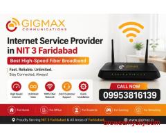 Internet Service Provider in NIT 3 Faridabad Speed Fiber Broadband Gigmax