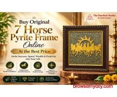 Buy Original 7 Horse Pyrite Frame Online | The Stardust Studio