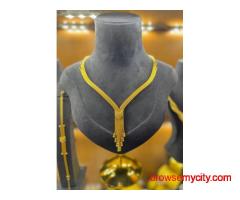 24K Gold Plated Sterling Silver Jewelry Set: Handmade Bridal Gift available for sale