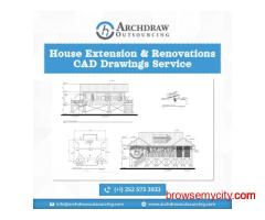 Hire Expert House Extension CAD Drawing Services in USA