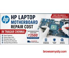 HP laptop motherboard repair cost in TNagar Chennai