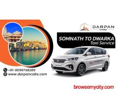 Somnath to Dwarka One Way Taxi Service