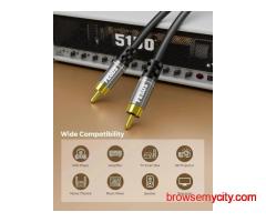  FEDUS Subwoofer Cable, Double Shielded RCA To RCA Audio Cable 1.5M