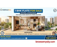 1 BHK Flats for Sale in Motera, Ahmedabad | Addressbox