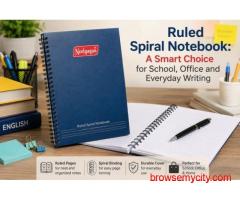 Ruled Spiral Notebook for School, Office & Everyday Writing