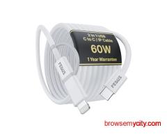 FEDUS ZETTA 2 in 1 Type C to C & Lightning Cable 1M