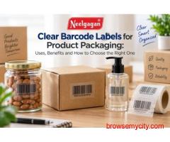 Clear Barcode Labels for Product Packaging