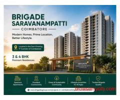 Brigade Saravanampatti Coimbatore – Premium 3 & 4 BHK Homes