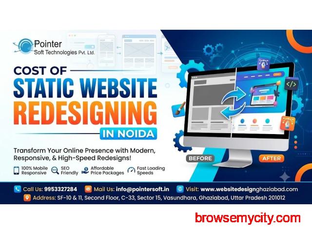 Cost of Static Website redesigning in Noida - 1/1