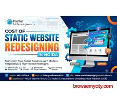 Cost of Static Website redesigning in Noida