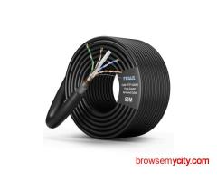 FEDUS Cat6 SFTP 24AWG Pure Copper Armored Cable Roll 50M