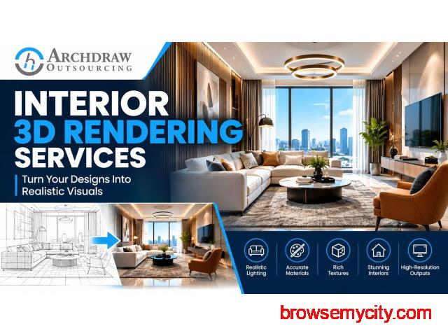 High-Quality 3D Interior Rendering Services for Design in USA - 1/1