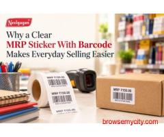 Clear MRP Barcode Stickers for Easier Selling